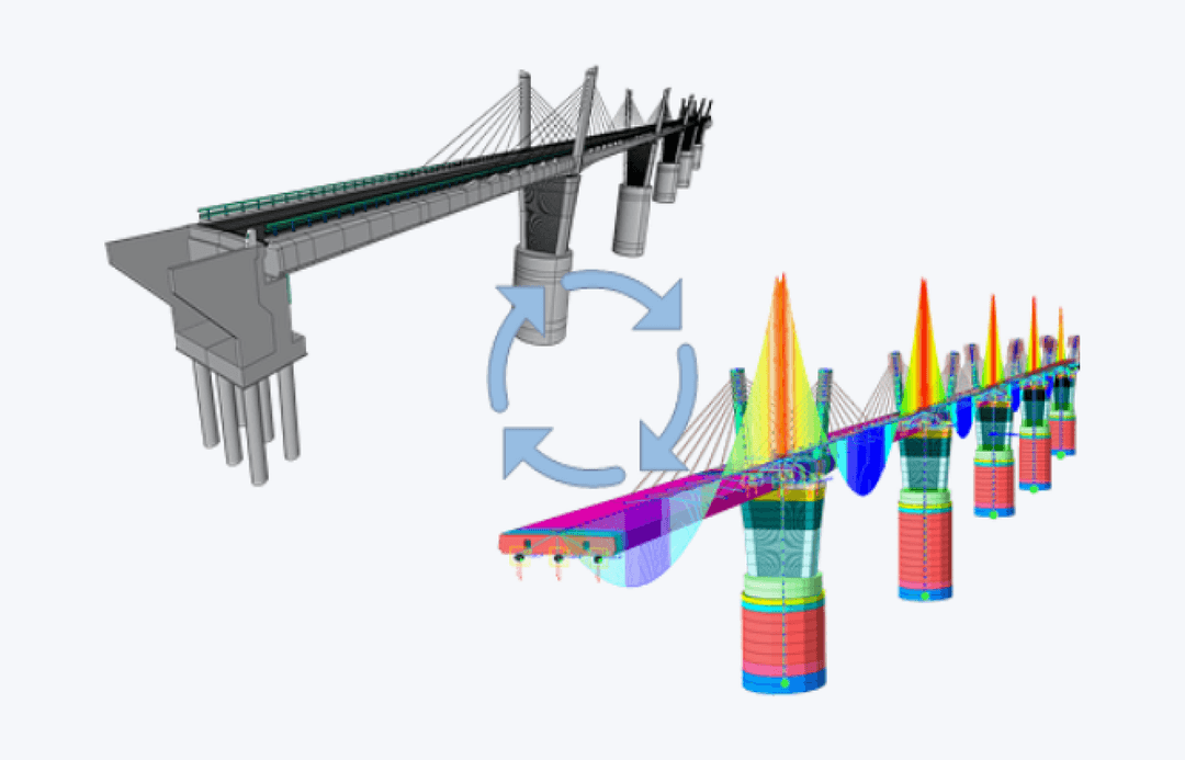 MIDAS CIM의 3D 모델을 CAE 모델로 연동