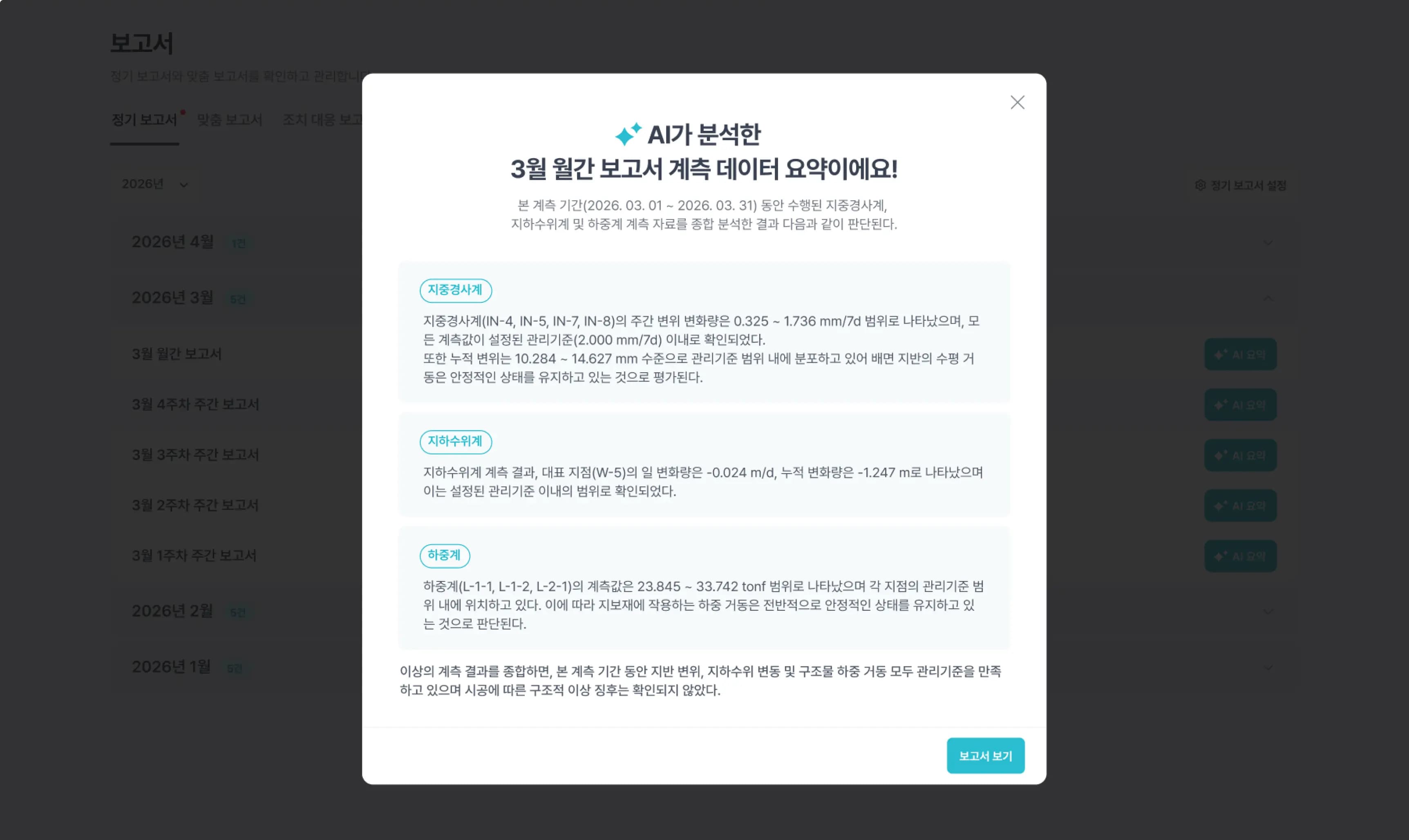 정기 및 커스텀 보고서