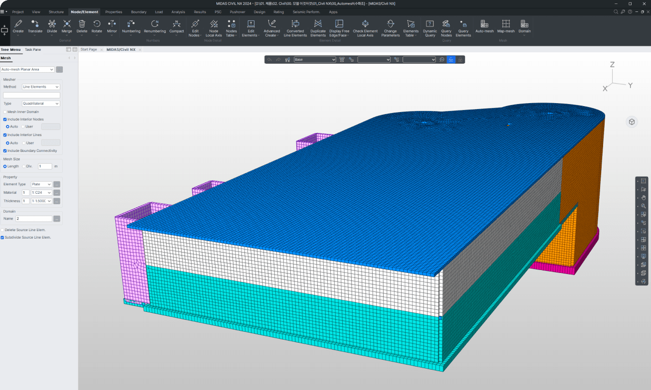 Función de mallado automático para modelar estructuras complejas